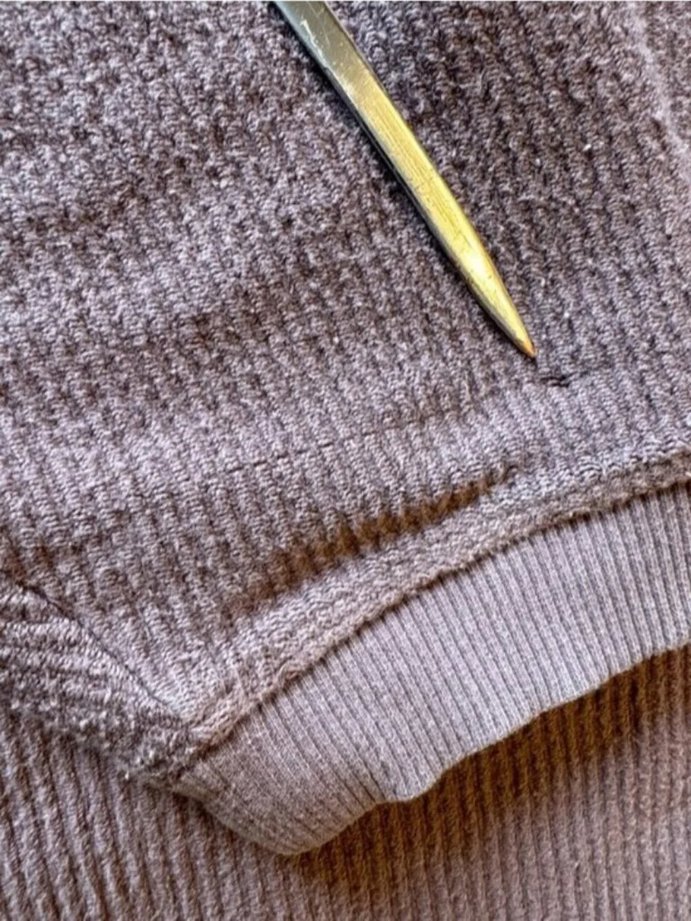 Aerie Good Vibes Corded Oversized Quarter Zip Sweatshirt XL Purple - Picture 4 of 11